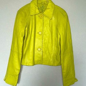 💚Green Leather Jacket 💚